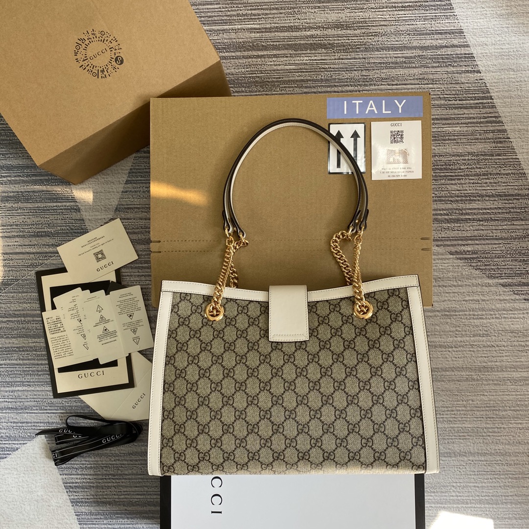 Gucci Padlock Medium GG Shoulder Bag 479197 White 